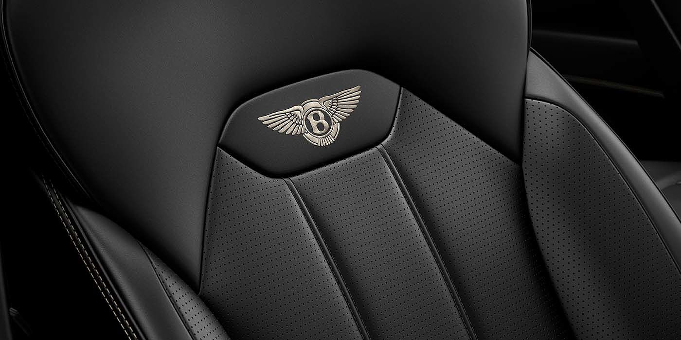 Bentley Leusden Bentley Bentayga EWB SUV Beluga black leather seat detail
