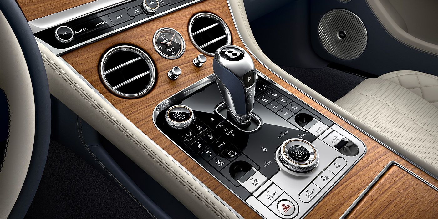 Bentley Leusden Bentley Continental GTC Azure convertible front interior console detail